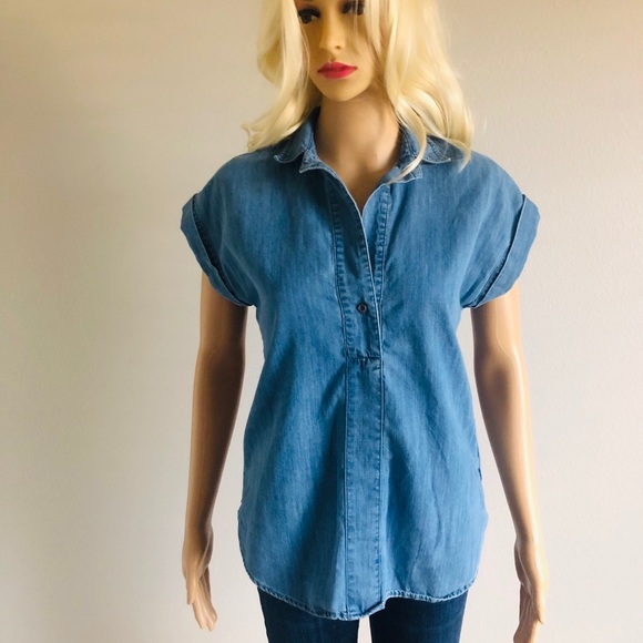 J. Crew Tops - J.Crew Chambray Shirt SZ 0